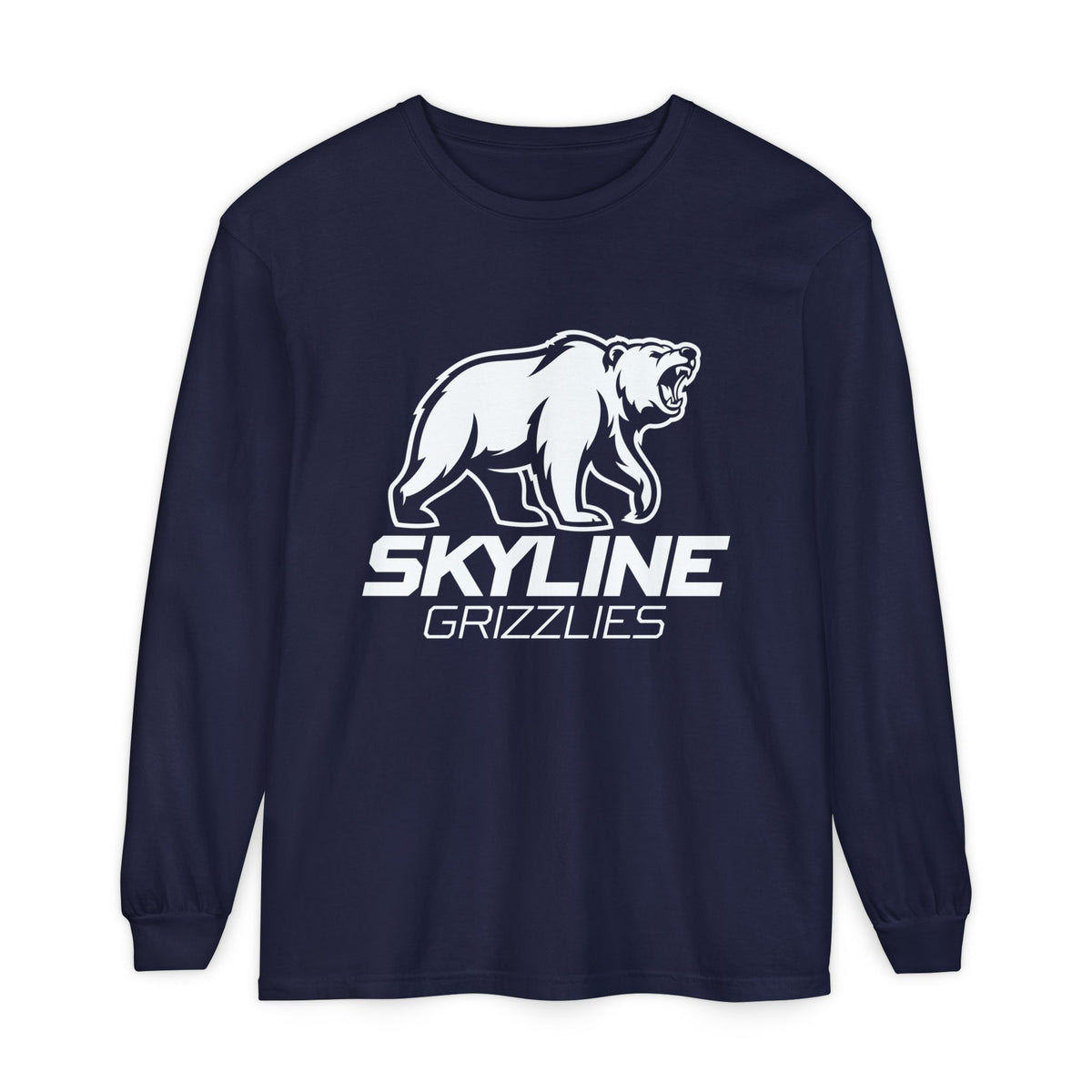 Skyline High School Grizzlies Long Sleeve T-Shirt | big bear graphic