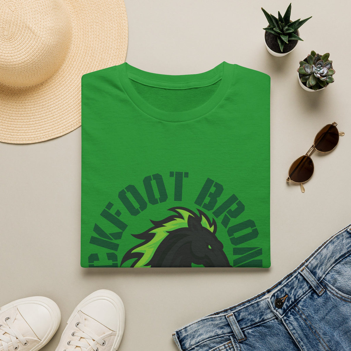 Blackfoot High School Broncos T-Shirt | Mascot Athletic Tee