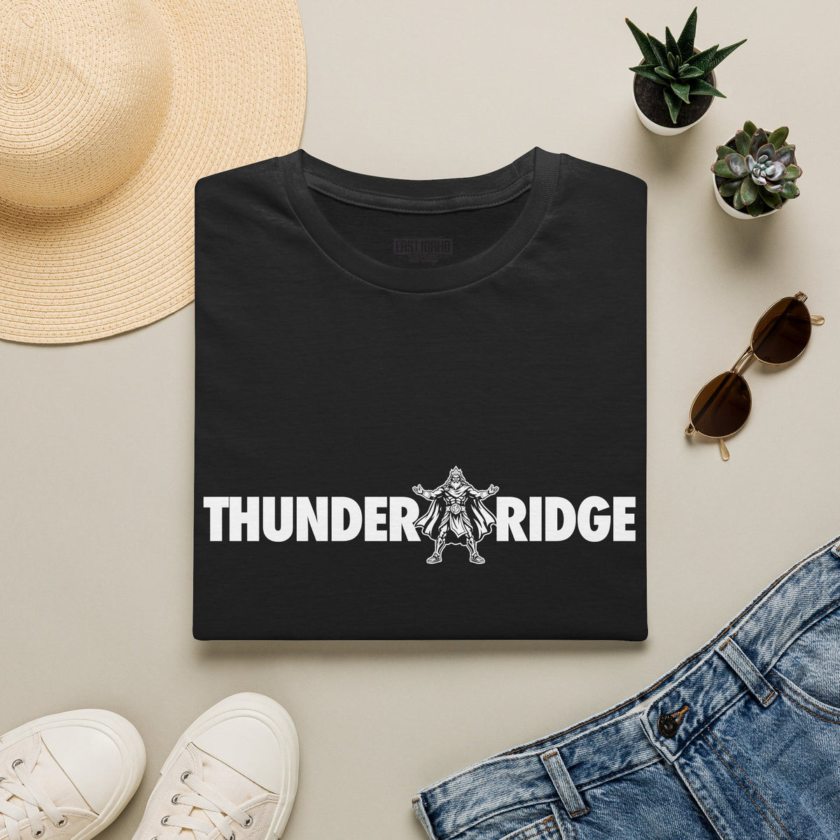 Thunder Ridge High School Titans T-Shirt | all white graphic