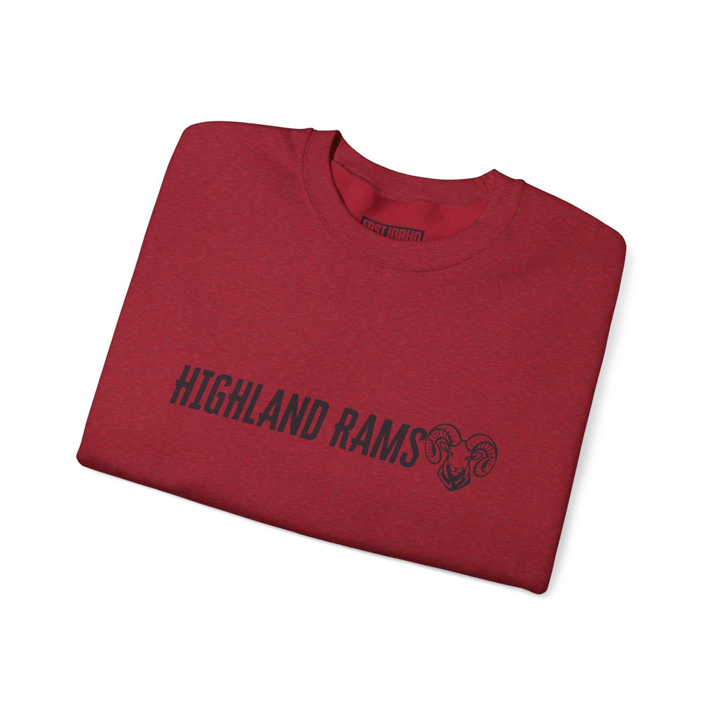 Highland High School Rams | Crewneck Sweatshirt | available in neons for theme nights