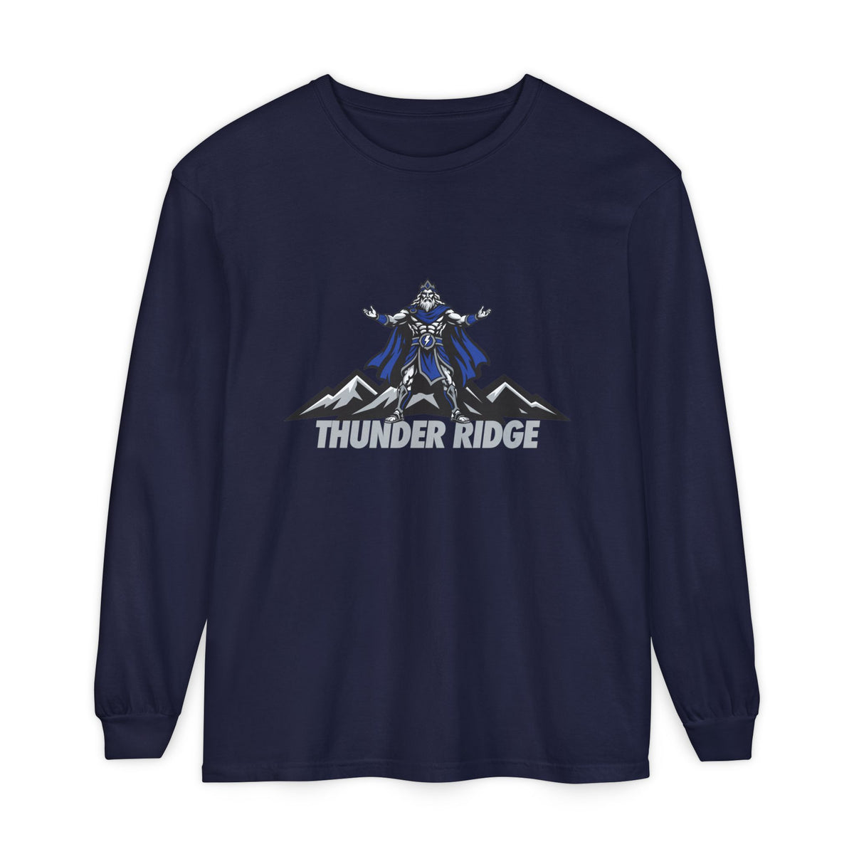 Thunder Ridge High School Titans Long Sleeve T-Shirt | Titan and mountain graphic