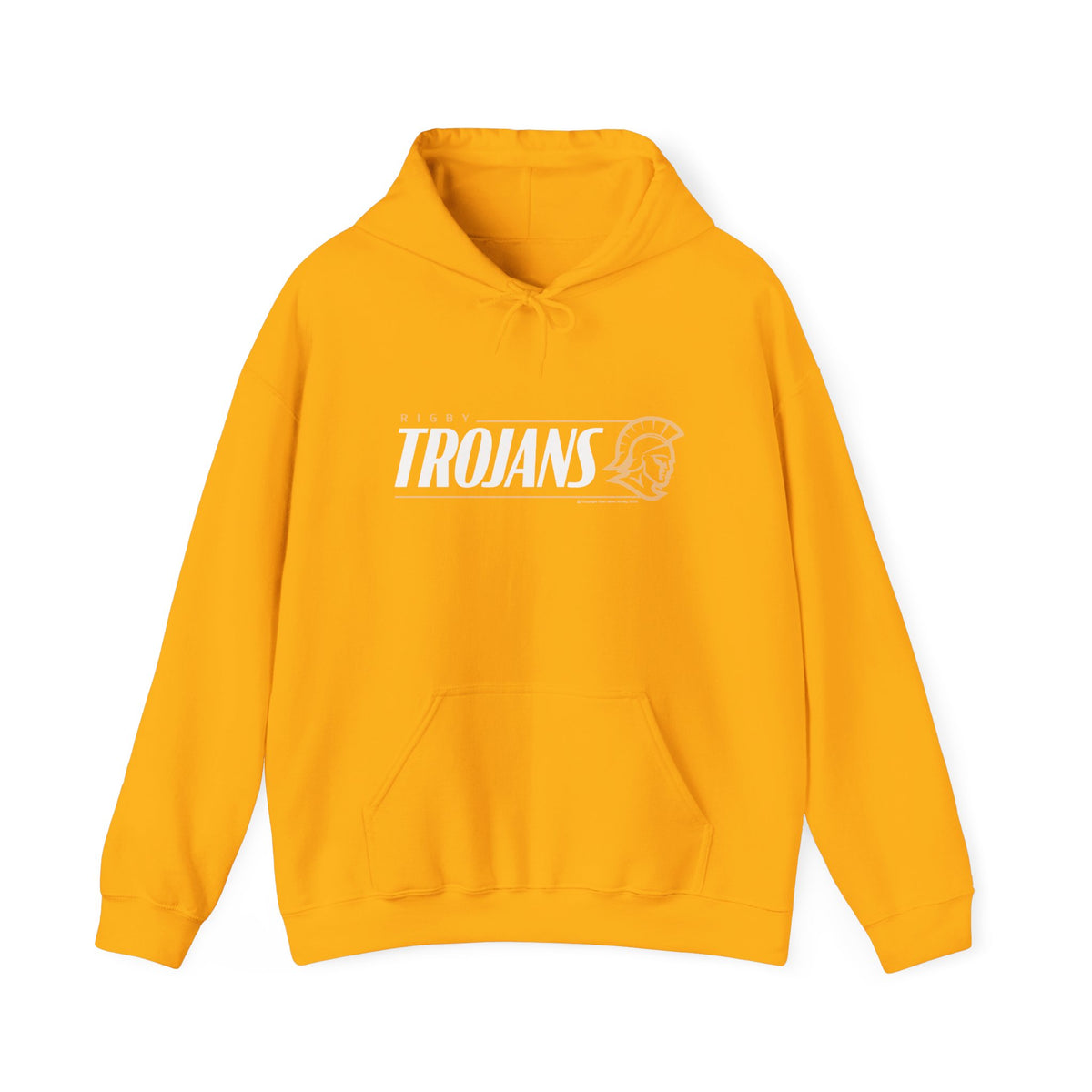 Rigby High School Trojans Hoodie | Minimal Trojan Graphic