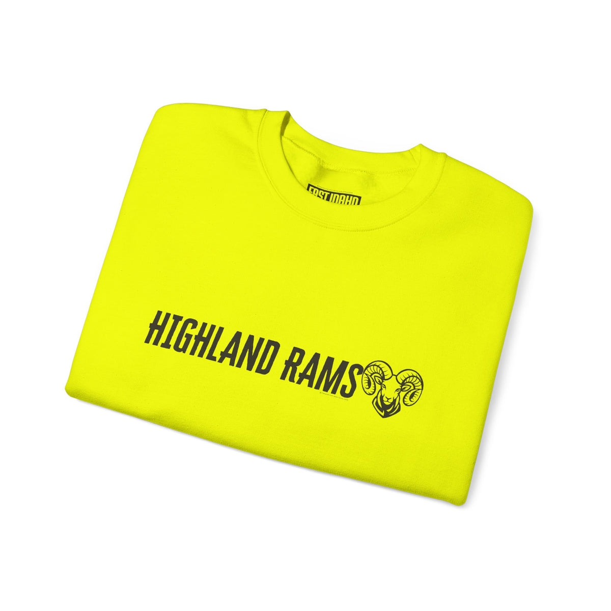 Highland High School Rams | Crewneck Sweatshirt | available in neons for theme nights
