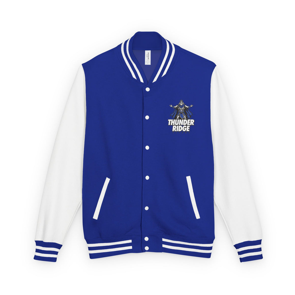Thunder Ridge High School Titans Varsity Logo Letterman Jacket |  Retro Campus Style