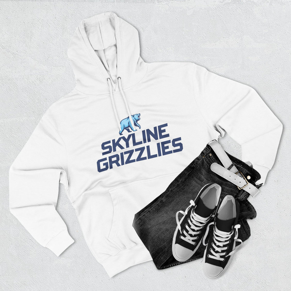 Skyline High School Grizzlies Logo Hoodie