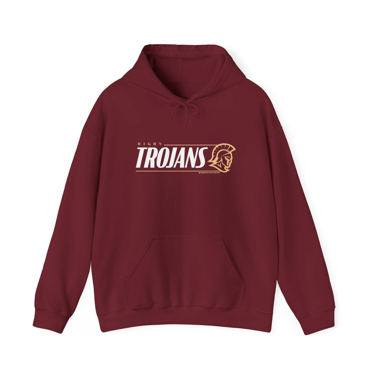 Rigby High School Trojans Hoodie | Minimal Trojan Graphic