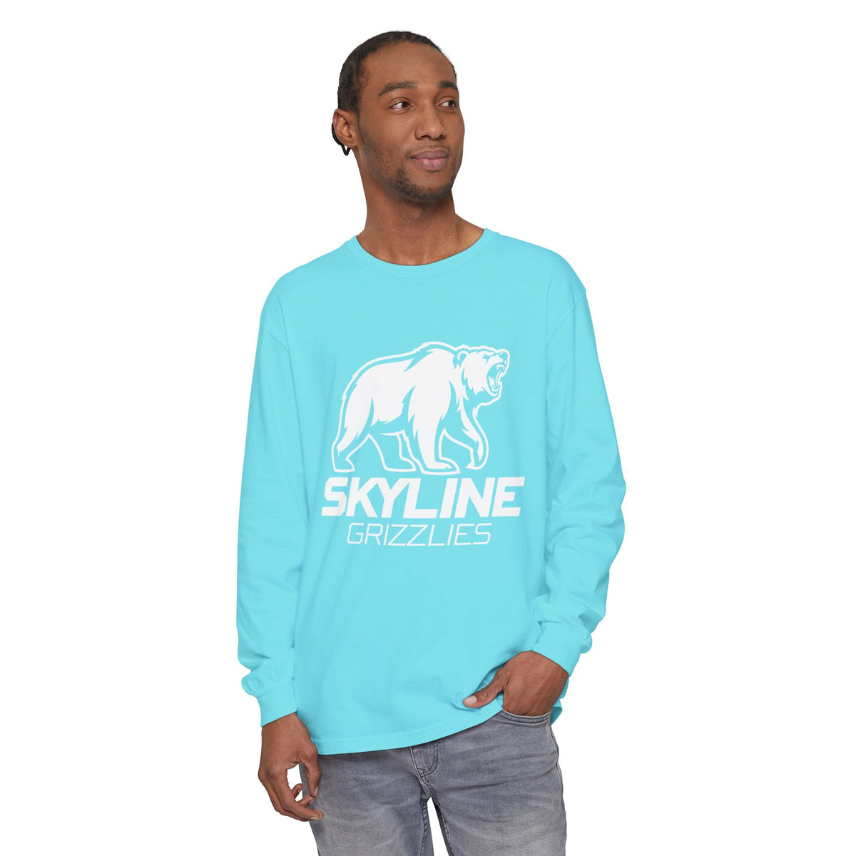 Skyline High School Grizzlies Long Sleeve T-Shirt | big bear graphic