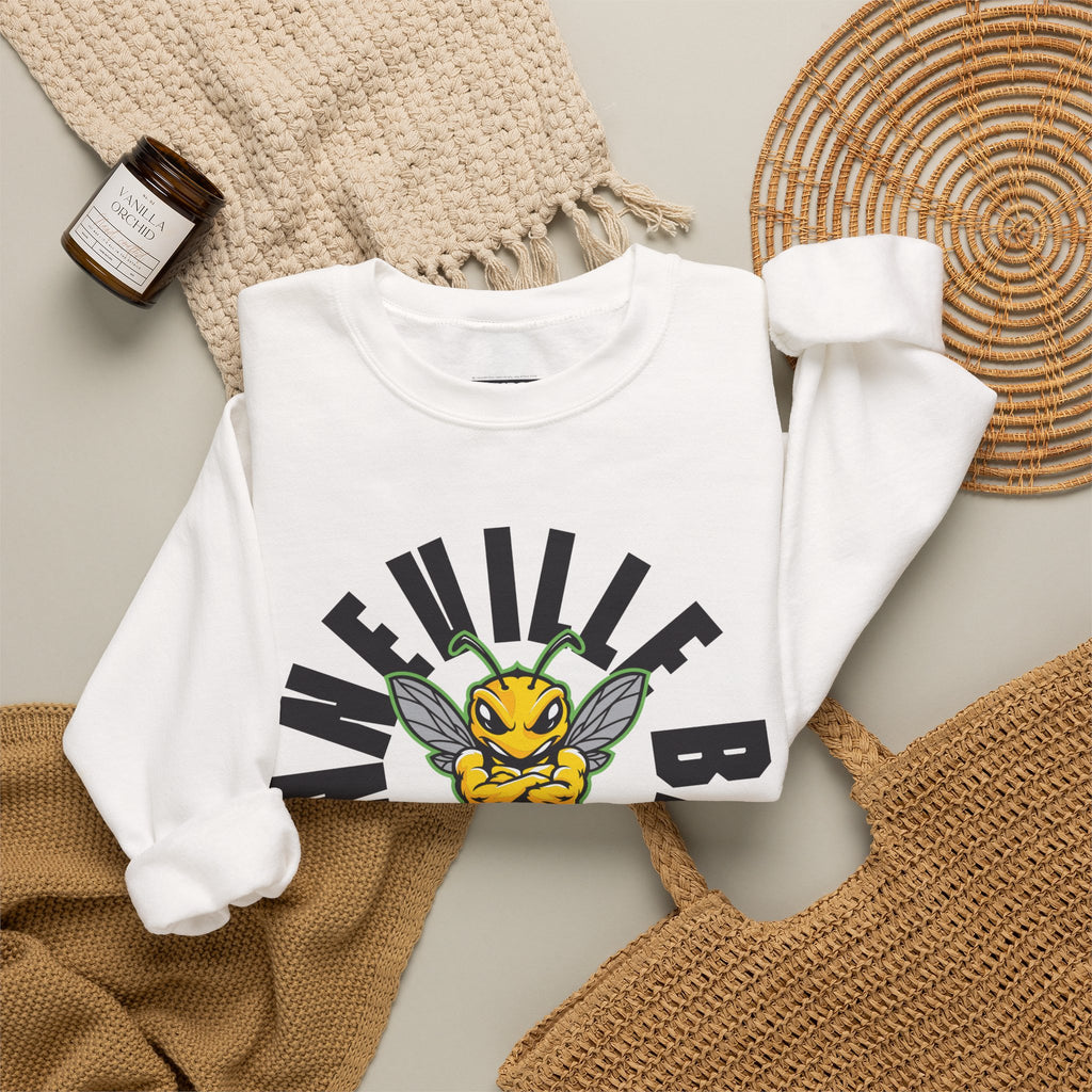 Bonneville High School Bees Crewneck Sweatshirt | School Spirit, in neon for theme nights