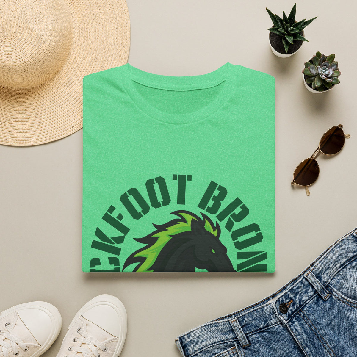 Blackfoot High School Broncos T-Shirt | Mascot Athletic Tee