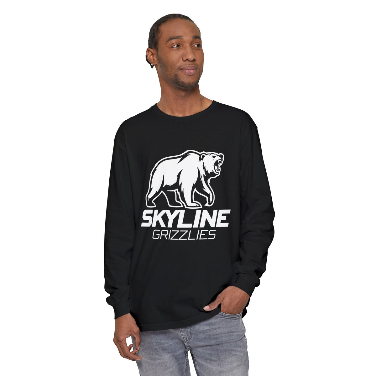 Skyline High School Grizzlies Long Sleeve T-Shirt | big bear graphic