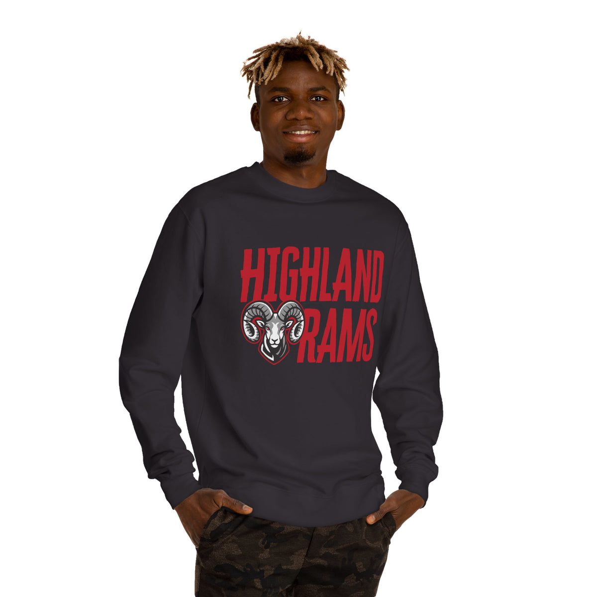 Highland High School Rams | Crew Neck Sweatshirt