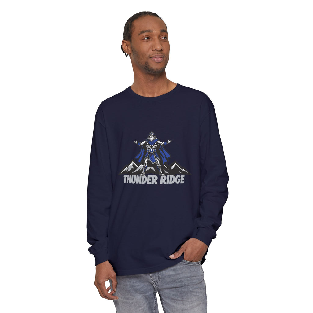 Thunder Ridge High School Titans Long Sleeve T-Shirt | Titan and mountain graphic