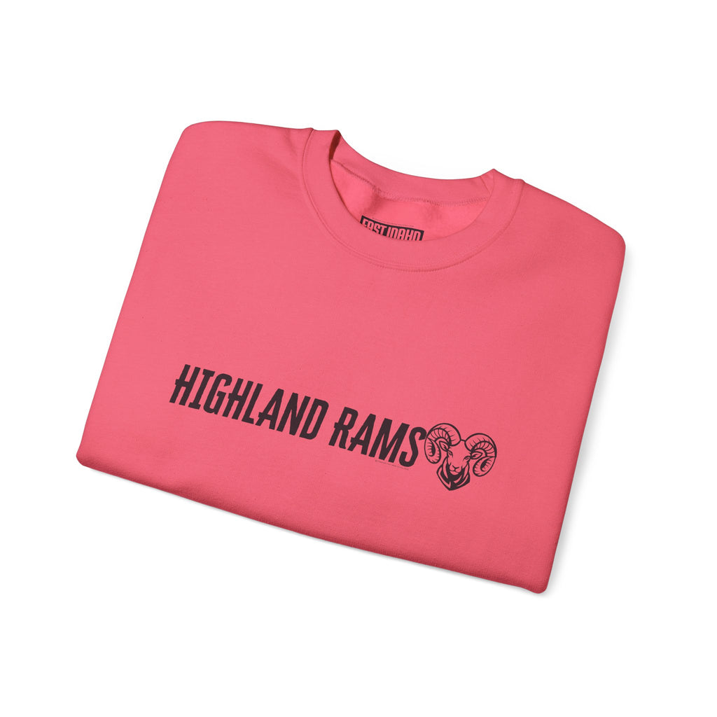 Highland High School Rams | Crewneck Sweatshirt | available in neons for theme nights