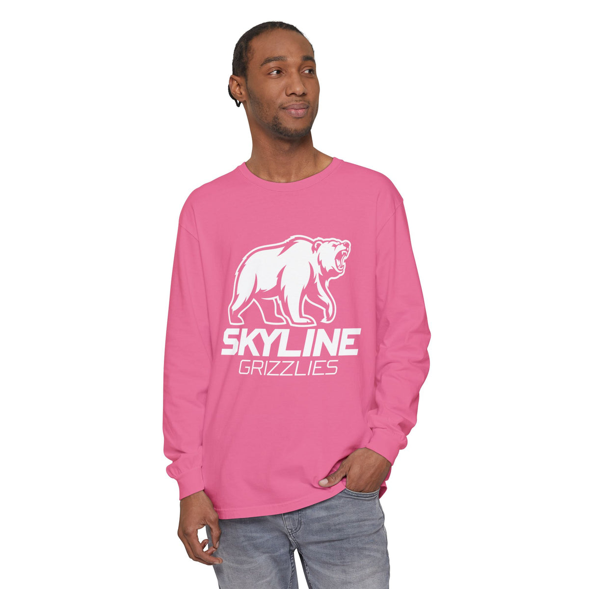 Skyline High School Grizzlies Long Sleeve T-Shirt | big bear graphic