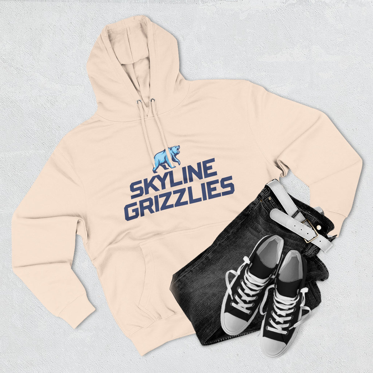 Skyline High School Grizzlies Logo Hoodie