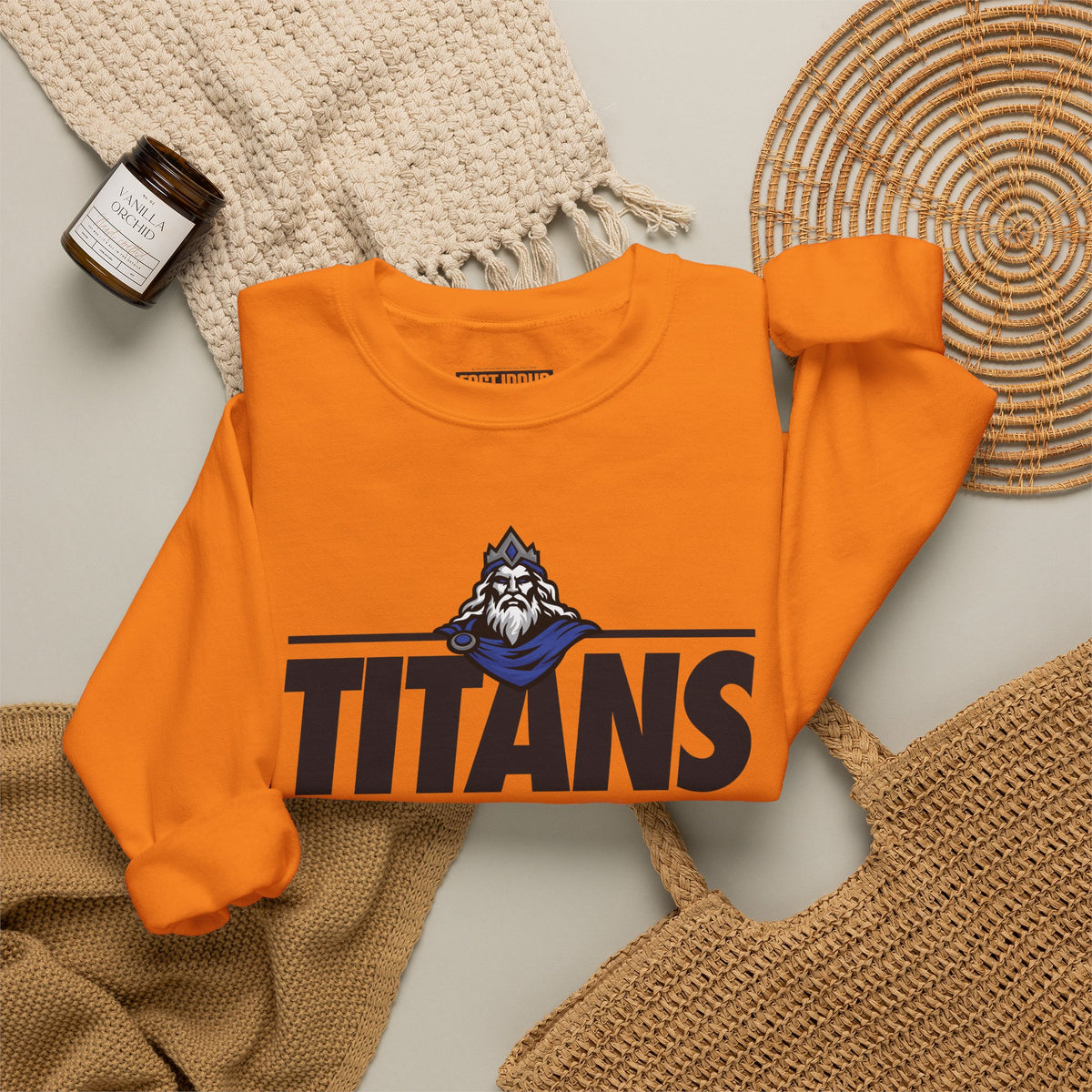 Thunder Ridge High School Titans | Crewneck Sweatshirt | available in neons for theme nights