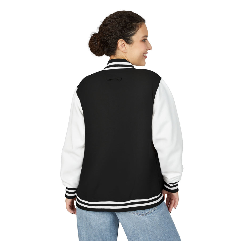 Thunder Ridge High School Titans Varsity Logo Letterman Jacket |  Retro Campus Style
