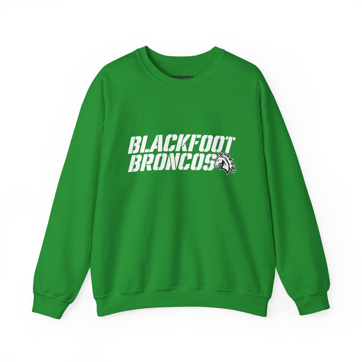 Blackfoot High School Broncos Crewneck Sweatshirt | School Spirit, in neon for theme nights