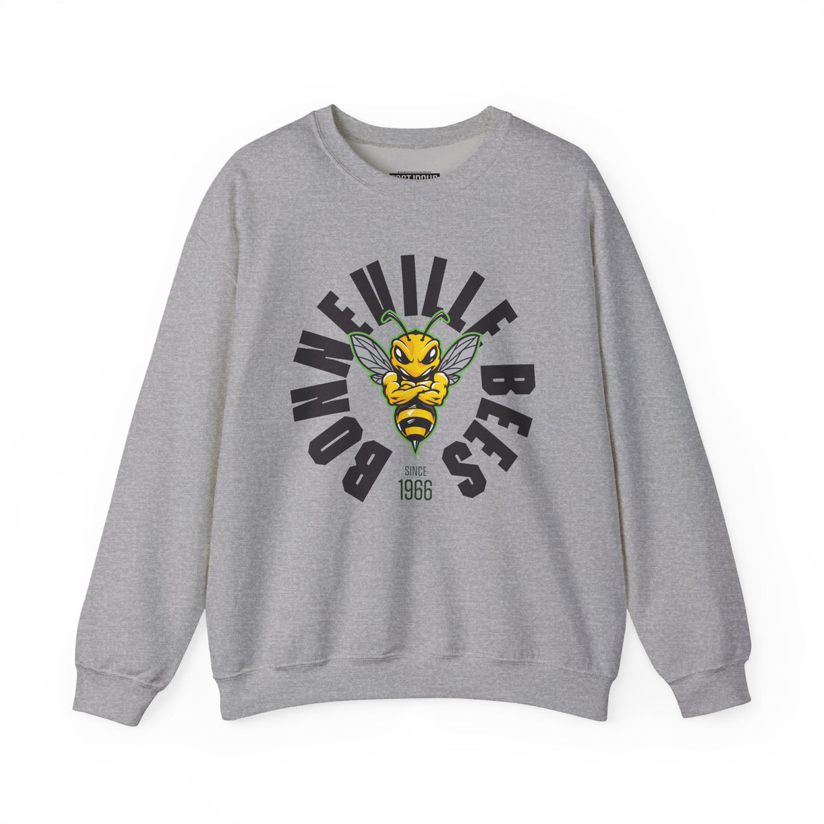 Bonneville High School Bees Crewneck Sweatshirt | School Spirit, in neon for theme nights
