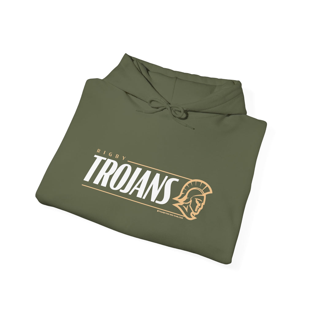 Rigby High School Trojans Hoodie | Minimal Trojan Graphic