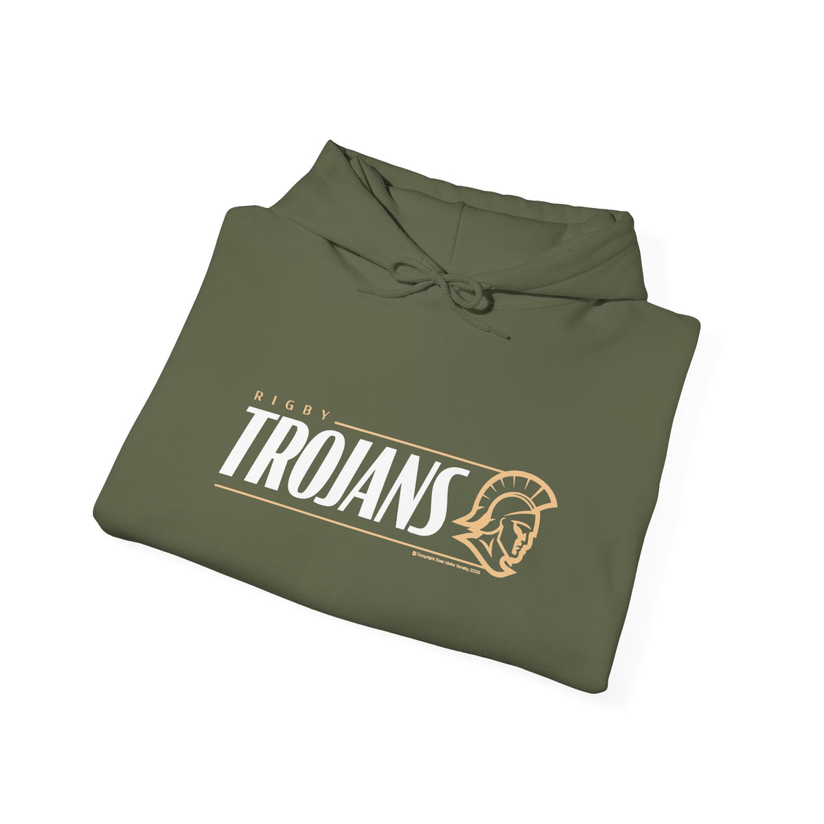 Rigby High School Trojans Hoodie | Minimal Trojan Graphic