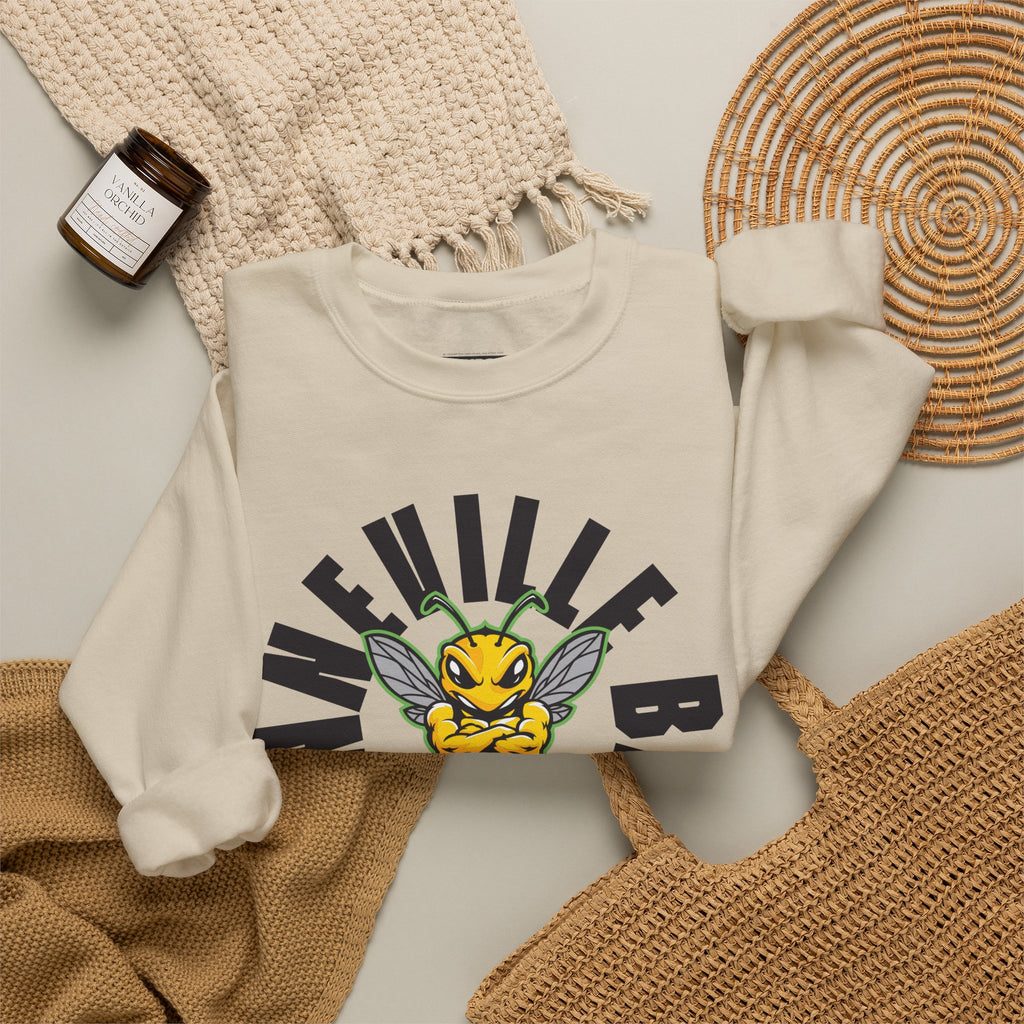 Bonneville High School Bees Crewneck Sweatshirt | School Spirit, in neon for theme nights