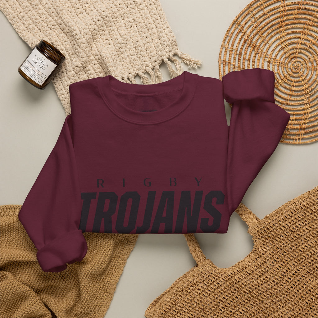 Rigby Trojans Crewneck Sweatshirt | School Spirit, in neon for theme nights