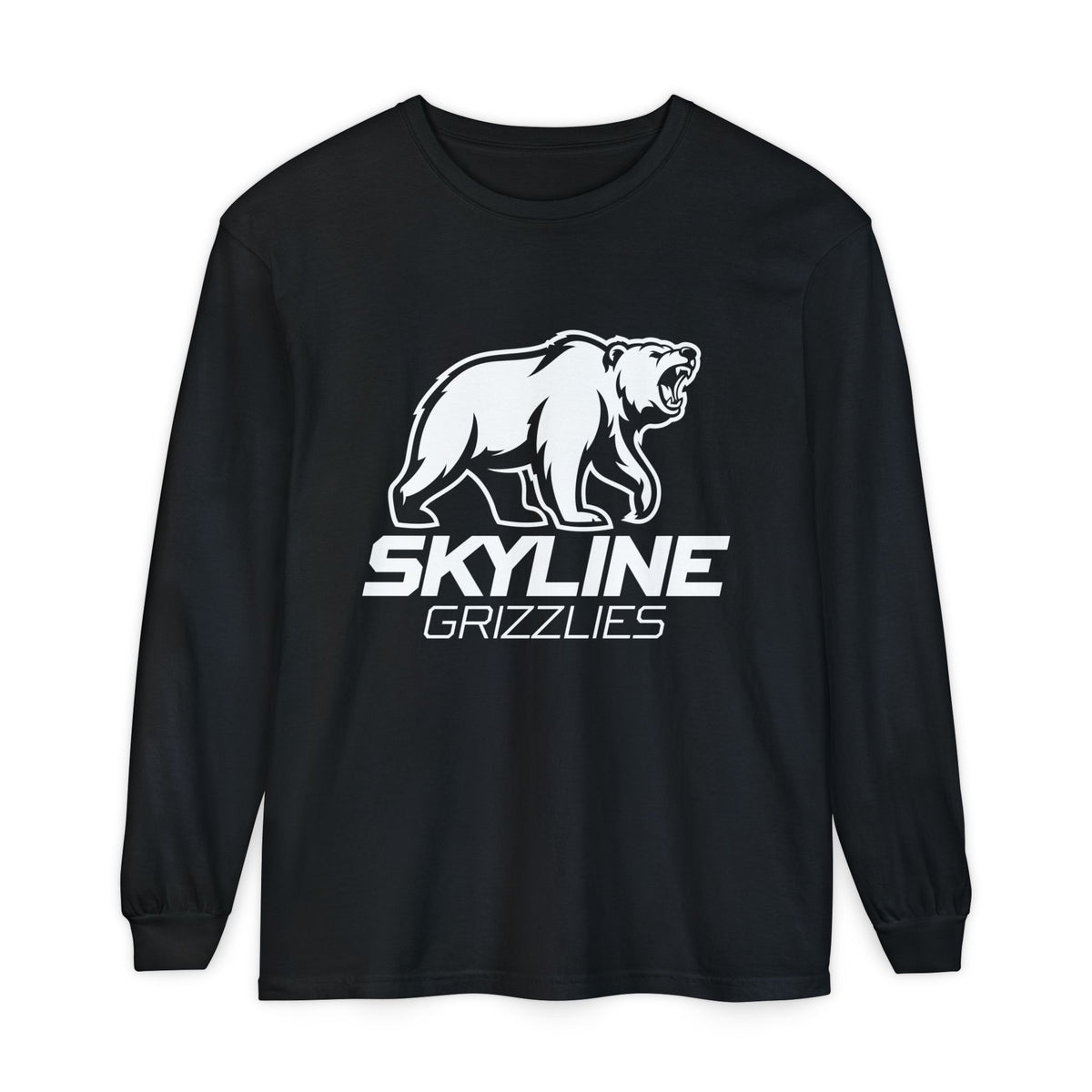Skyline High School Grizzlies Long Sleeve T-Shirt | big bear graphic