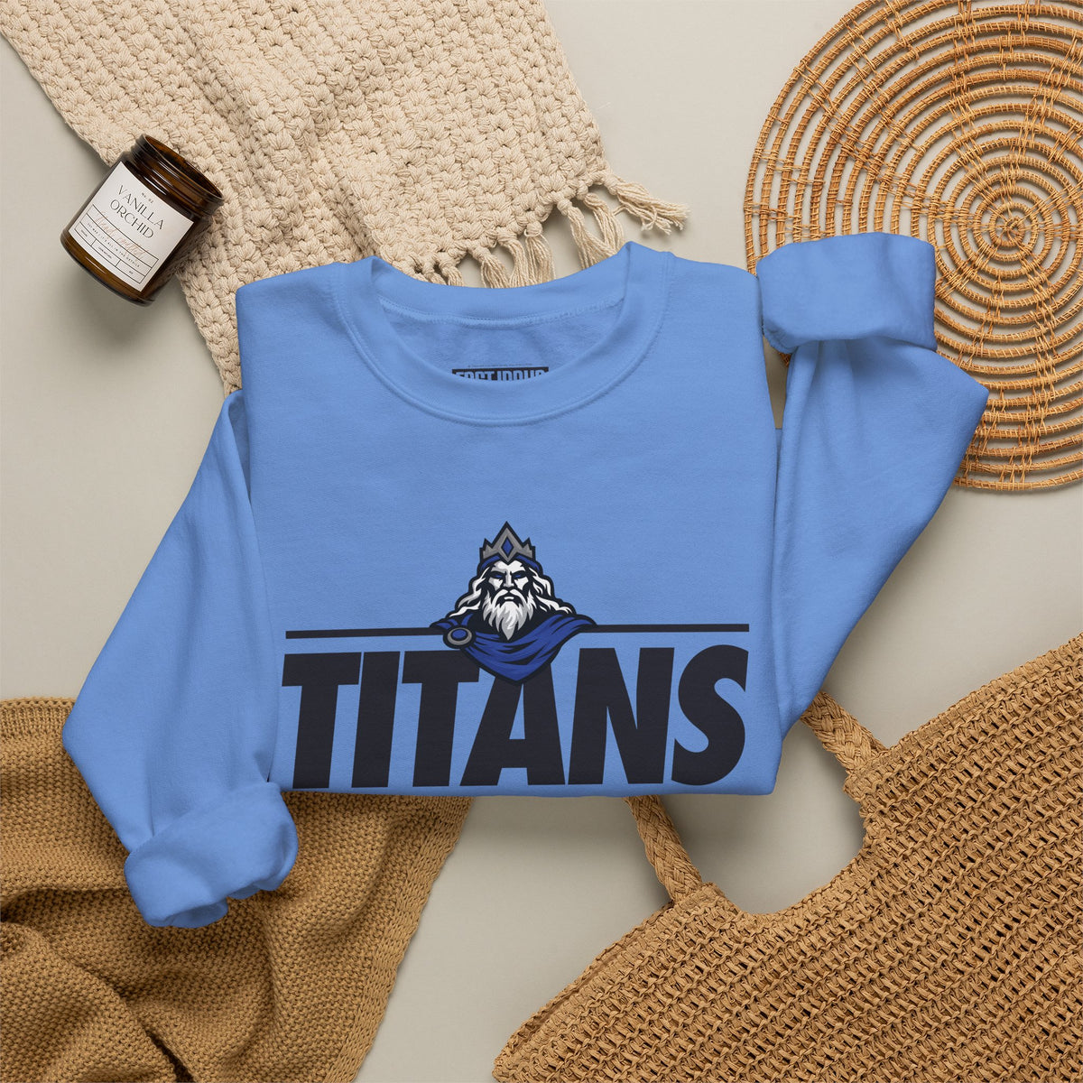 Thunder Ridge High School Titans | Crewneck Sweatshirt | available in neons for theme nights