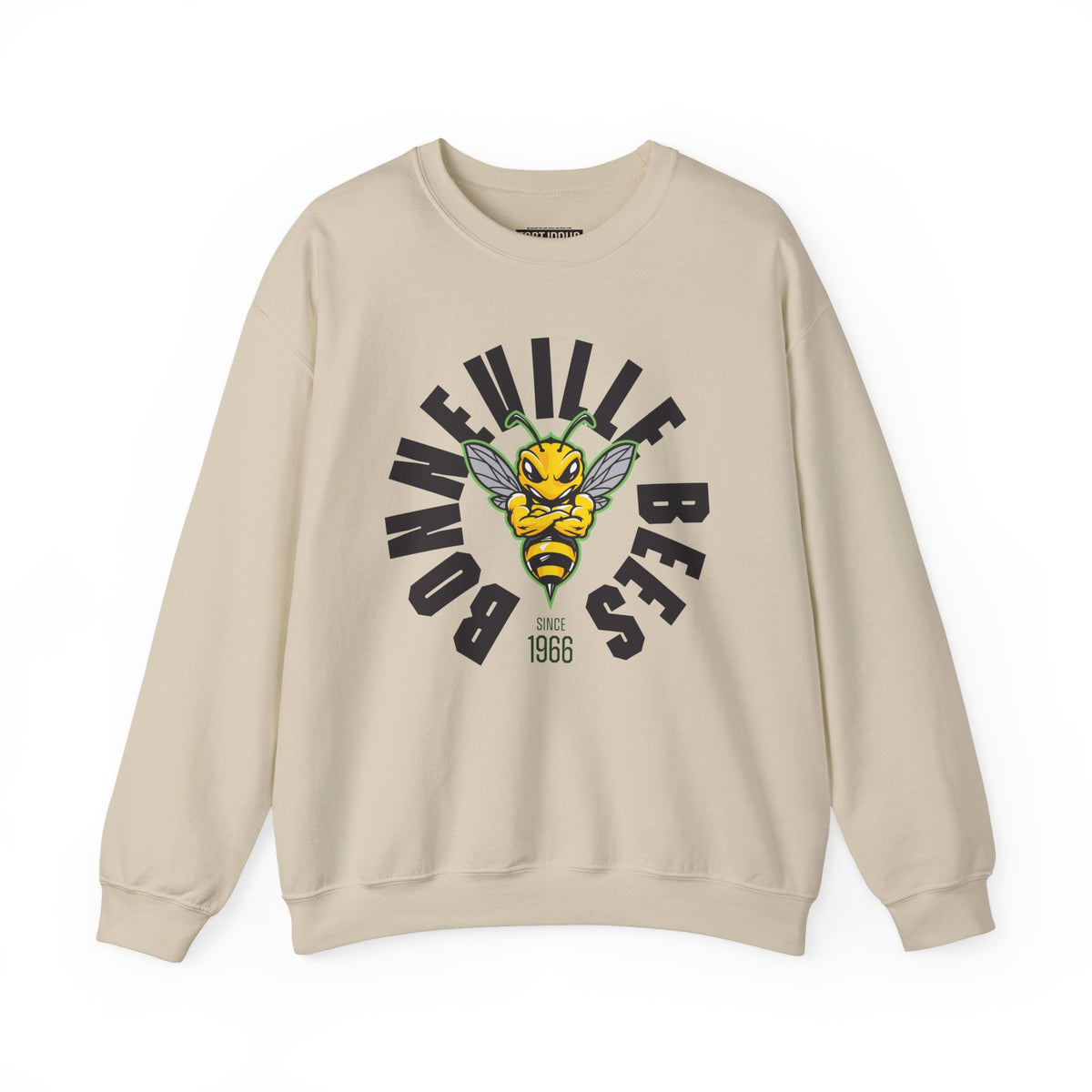 Bonneville High School Bees Crewneck Sweatshirt | School Spirit, in neon for theme nights