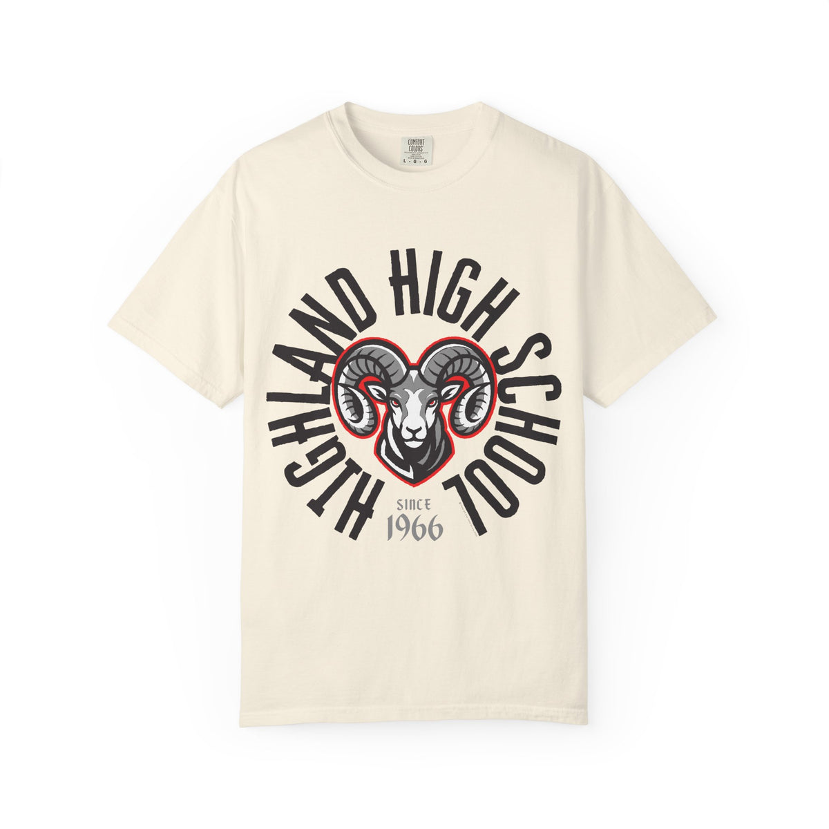 Highland High School Rams T-Shirt | circle tee