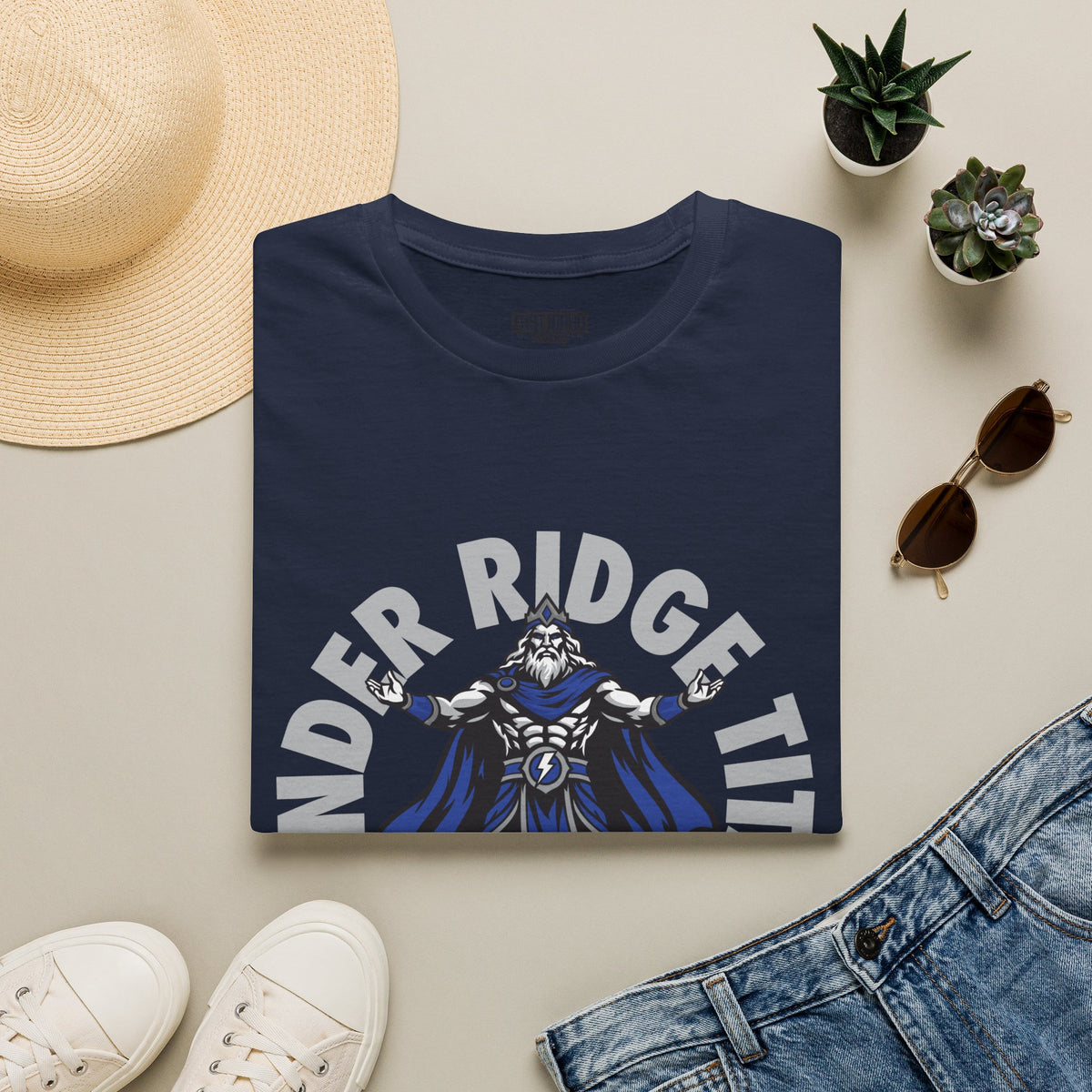 Thunder Ridge High School Titans T-Shirt | circular graphic