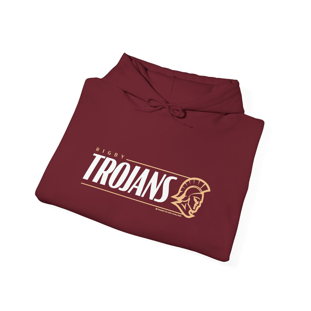 Rigby High School Trojans Hoodie | Minimal Trojan Graphic