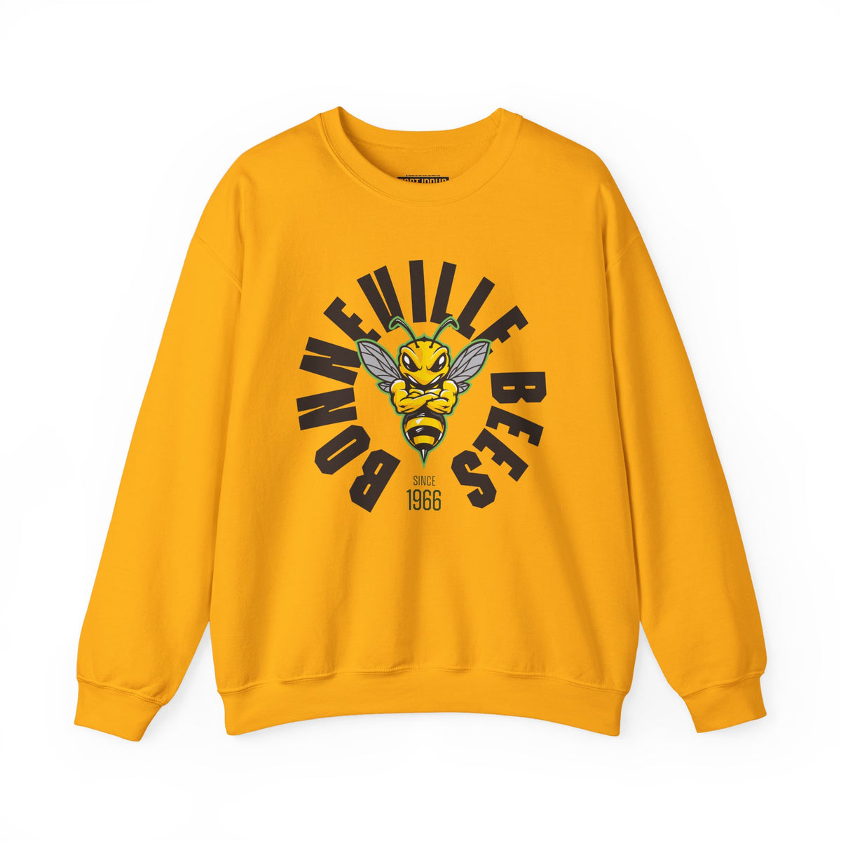 Bonneville High School Bees Crewneck Sweatshirt | School Spirit, in neon for theme nights