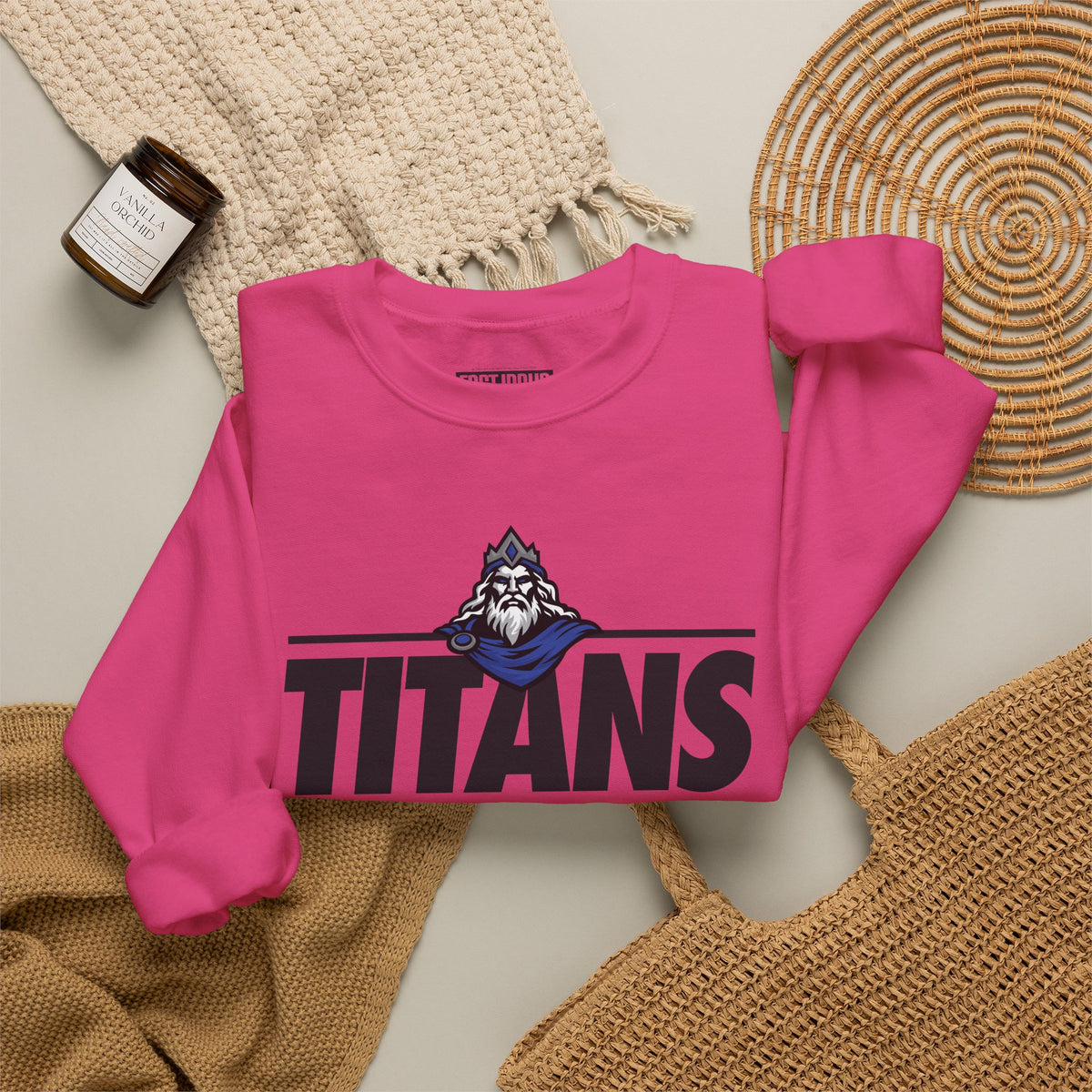 Thunder Ridge High School Titans | Crewneck Sweatshirt | available in neons for theme nights