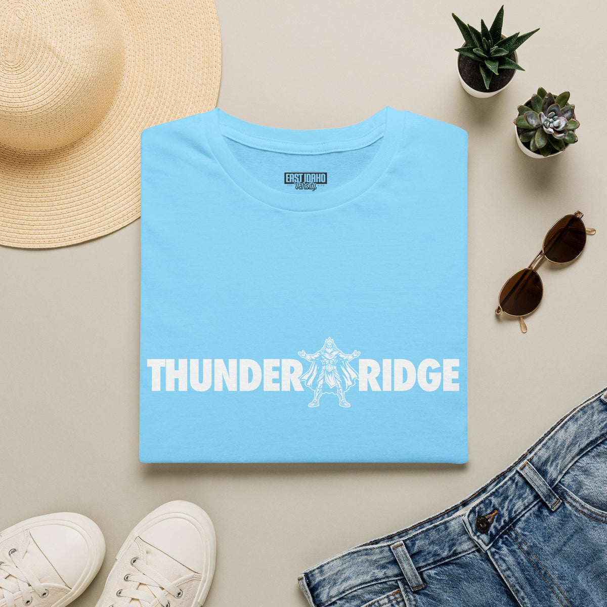 Thunder Ridge High School Titans T-Shirt | all white graphic