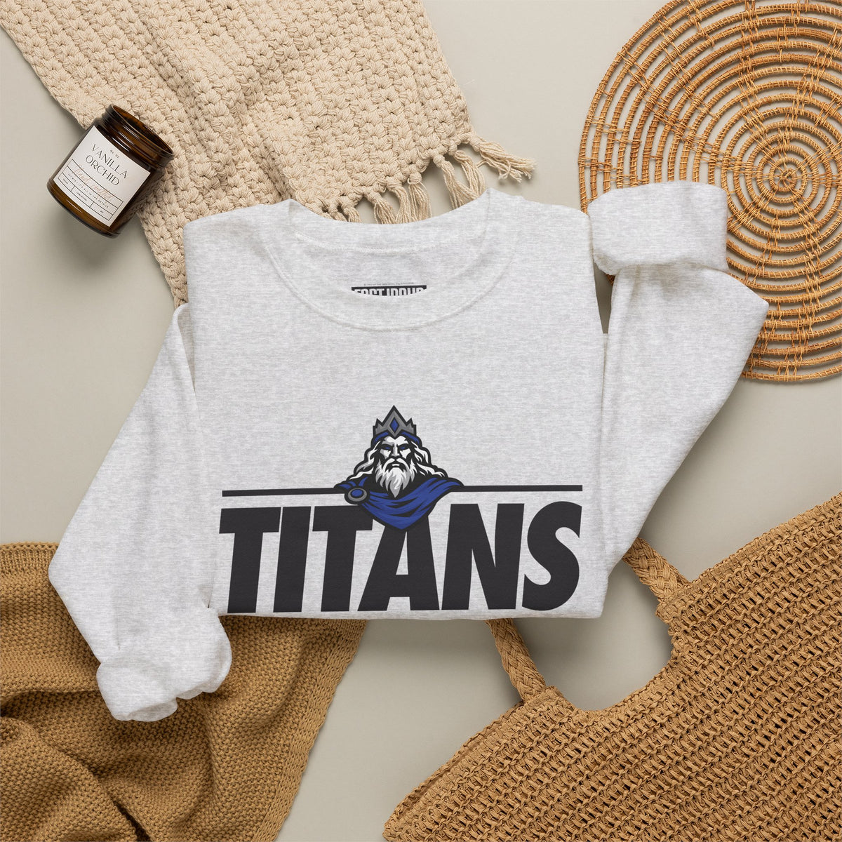 Thunder Ridge High School Titans | Crewneck Sweatshirt | available in neons for theme nights
