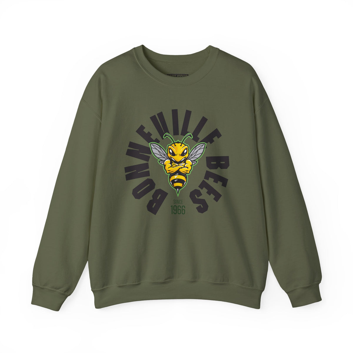 Bonneville High School Bees Crewneck Sweatshirt | School Spirit, in neon for theme nights