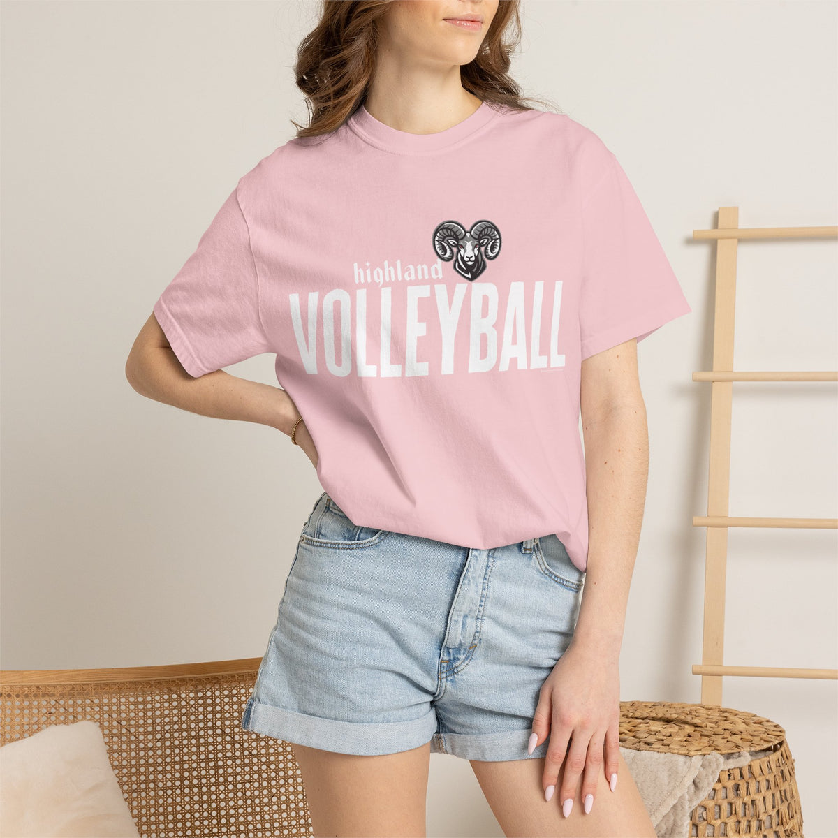 Highland High School Rams T-Shirt | volleyball tee