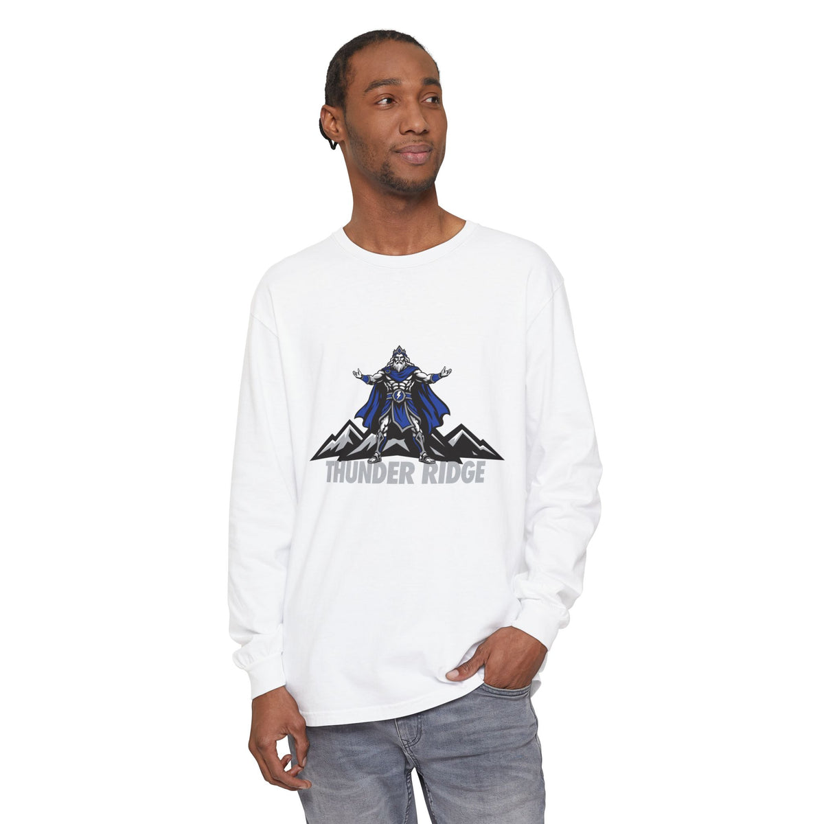 Thunder Ridge High School Titans Long Sleeve T-Shirt | Titan and mountain graphic