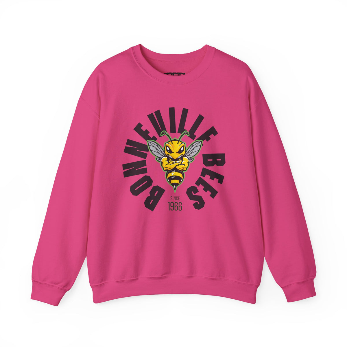 Bonneville High School Bees Crewneck Sweatshirt | School Spirit, in neon for theme nights