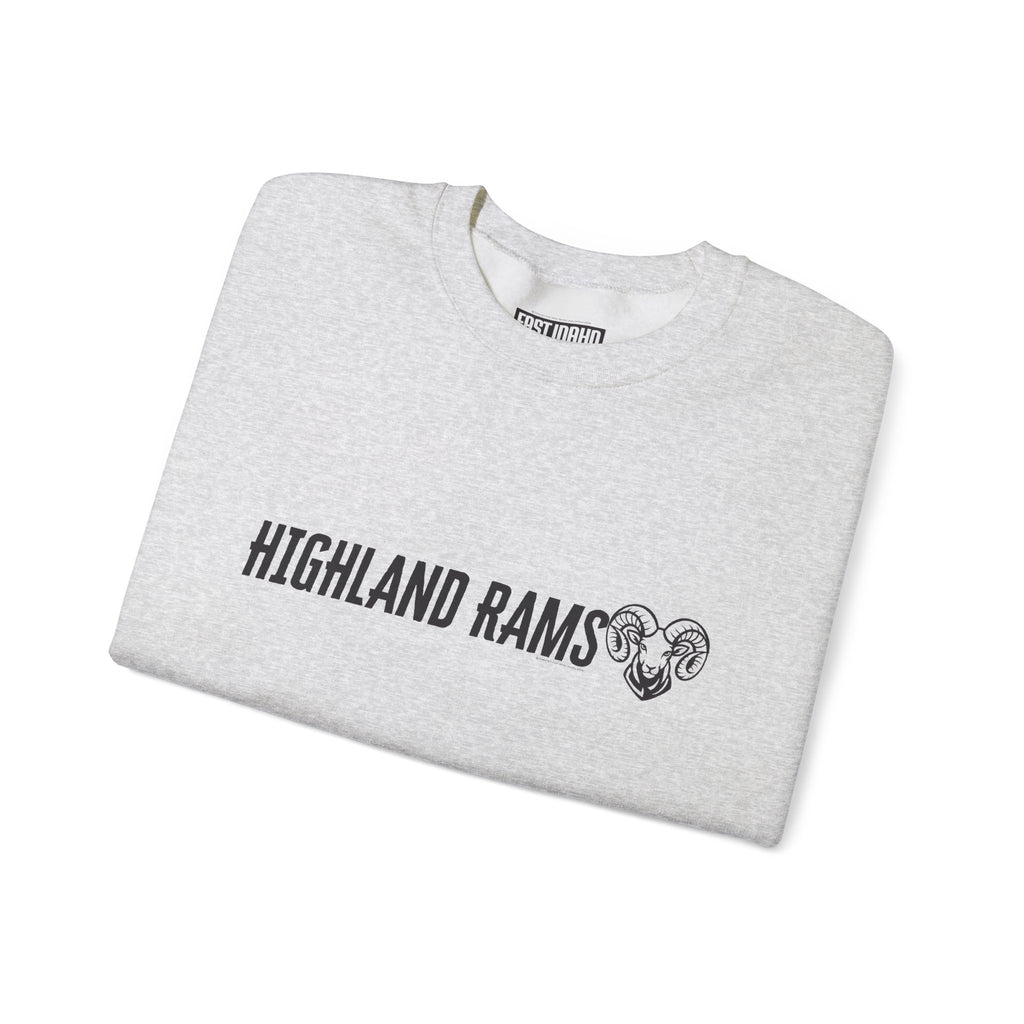 Highland High School Rams | Crewneck Sweatshirt | available in neons for theme nights