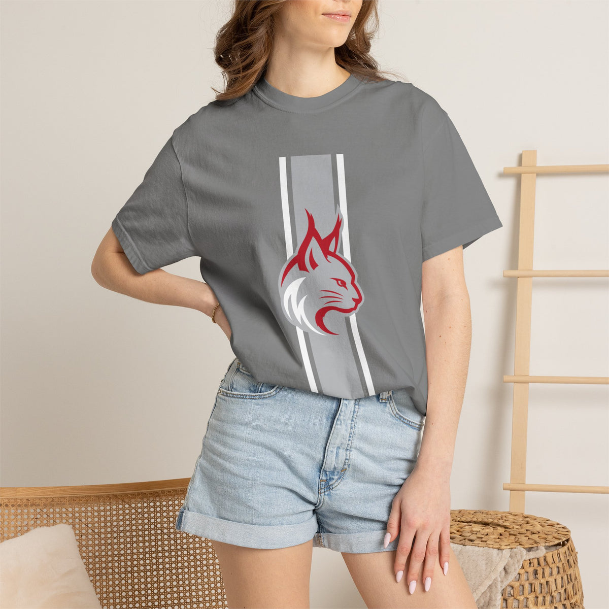 Madison High School Bobcats T-Shirt | stripe tee