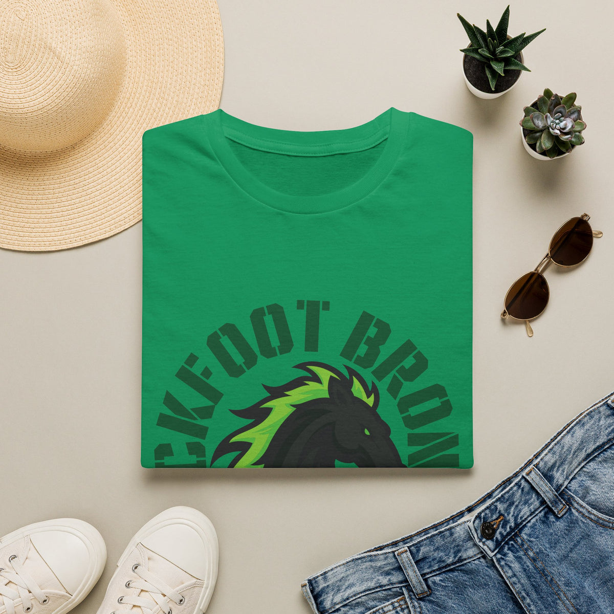 Blackfoot High School Broncos T-Shirt | Mascot Athletic Tee