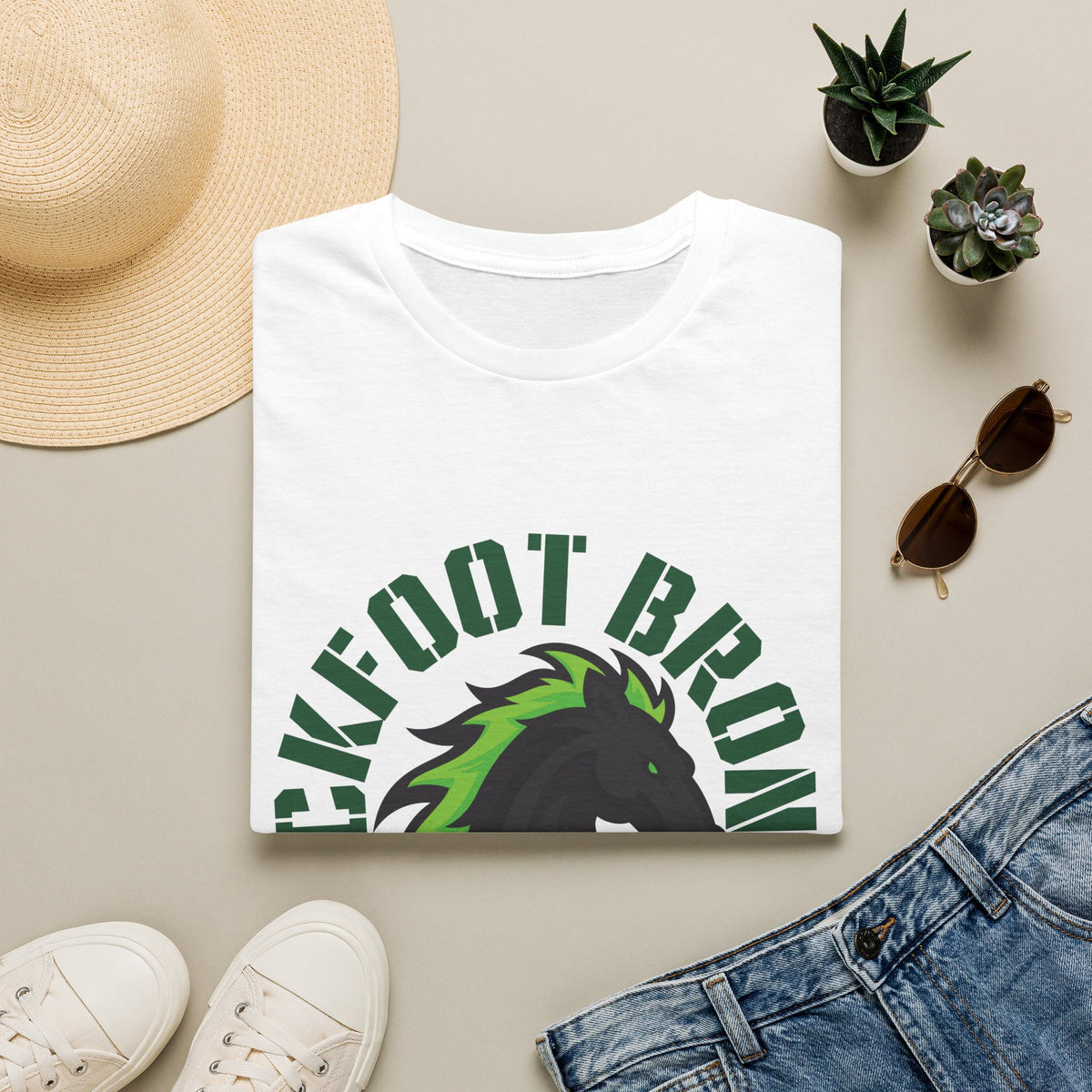 Blackfoot High School Broncos T-Shirt | Mascot Athletic Tee