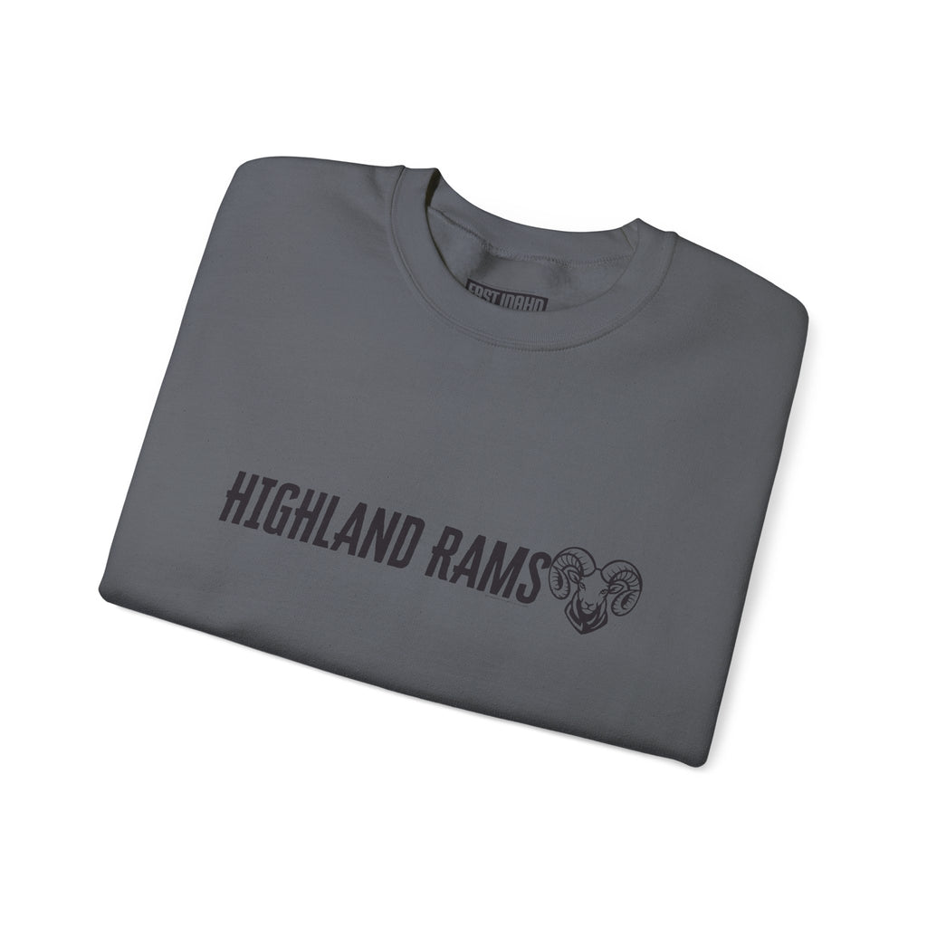 Highland High School Rams | Crewneck Sweatshirt | available in neons for theme nights
