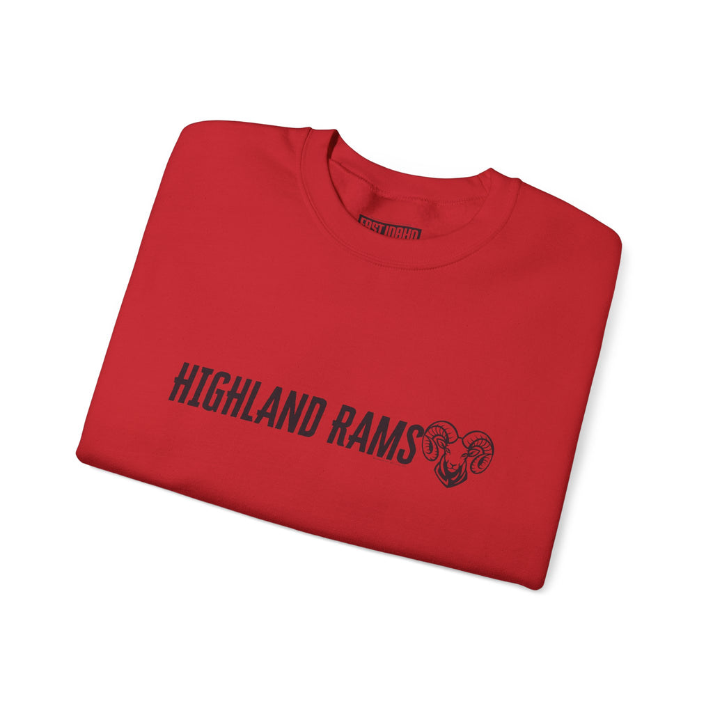 Highland High School Rams | Crewneck Sweatshirt | available in neons for theme nights