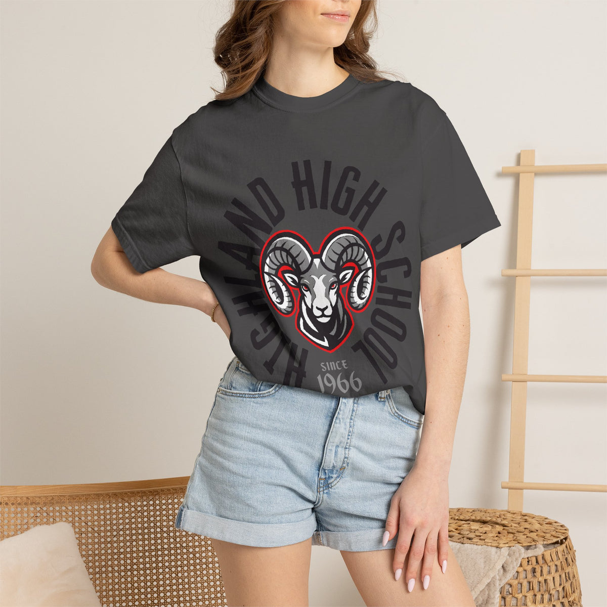 Highland High School Rams T-Shirt | circle tee