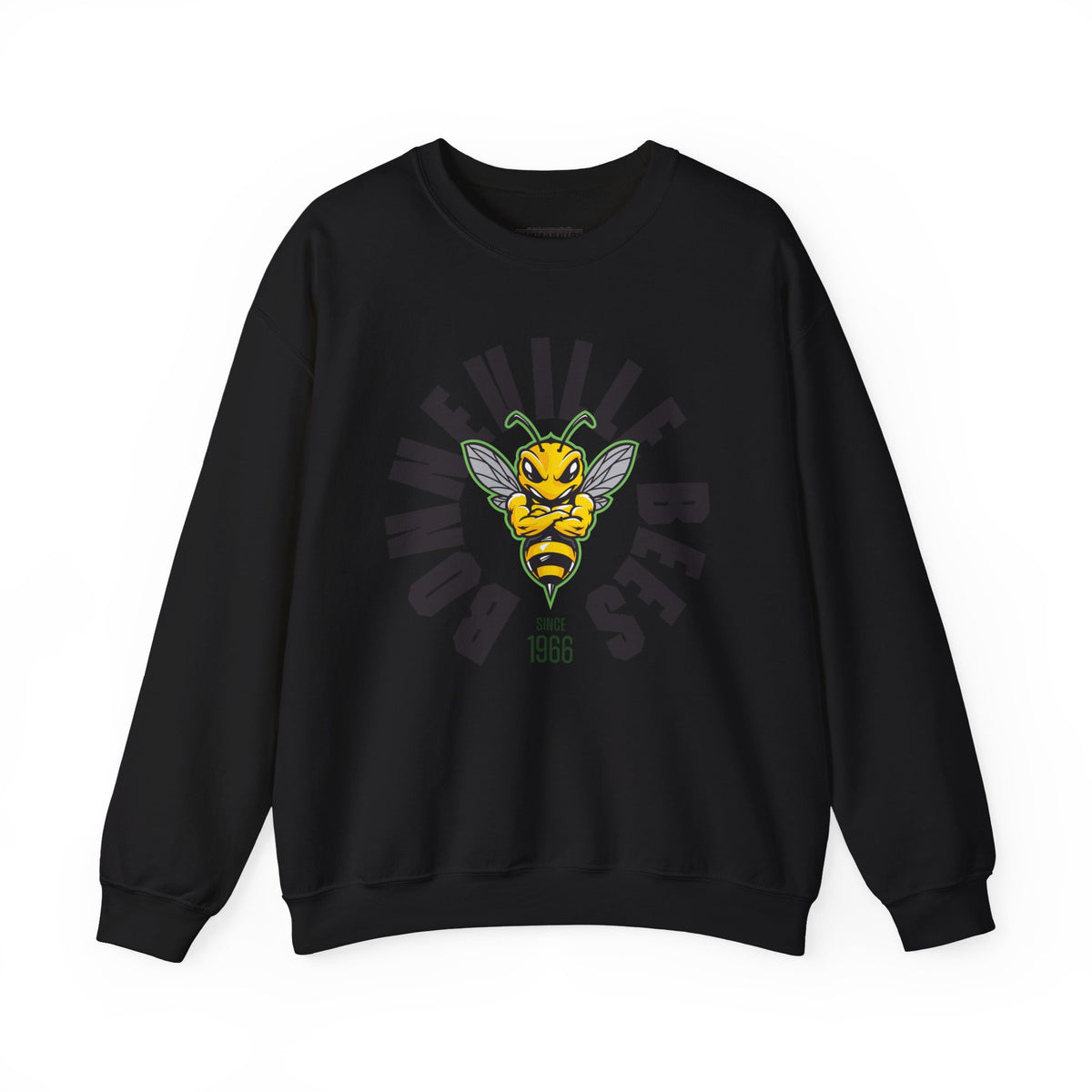 Bonneville High School Bees Crewneck Sweatshirt | School Spirit, in neon for theme nights