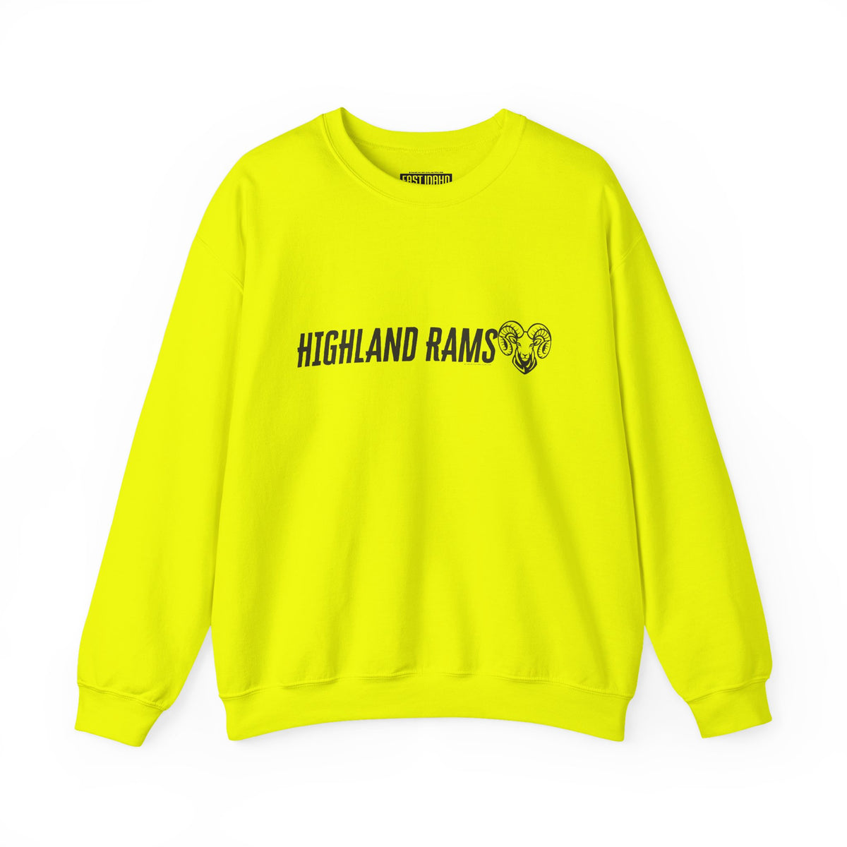 Highland High School Rams | Crewneck Sweatshirt | available in neons for theme nights